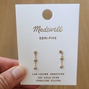 Madewell Demi-Fine Crystal Drop Earrings